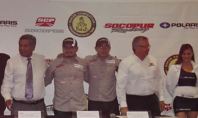 SE PRESENTO EQUIPO POLARIS PERUDEPORTES4X4 AL DAKAR 2013